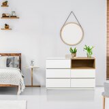 MID.YOU Široka Komoda Melmo, Bela, Barva Hrasta | Shoptok.si