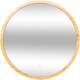 Five ogledalo sa led svetlom okruglo 57x3x57cm bambus/staklo