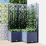  Vrtna sadilica s rešetkom plava siva 80 x 80 x 136 cm PP | shoptok.hr