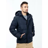Glano Men's winter jacket - dark blue/black