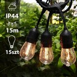  LED spoljašnji dekorativni niz 15xE27/1W/230V 15,94 m IP44 crna | Eponuda.com