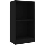  Polica za knjige crna 40 x 24 x 75 cm od konstruiranog drva | shoptok.hr