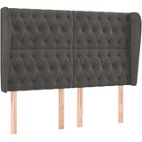 vidaXL Vzglavje z ušesi temno sivo 147x23x118/128 cm žamet | Shoptok.si