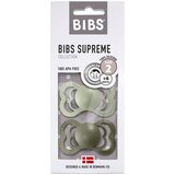 Bibs tolažilna duda - silikon Supreme (6 -36 m), 2 kosa hunter green & sage | Shoptok.si