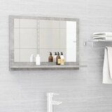  Kupaonsko ogledalo boja betona 60x10,5x37 cm konstruirano drvo | shoptok.hr
