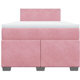 Box spring krevet s madracem ružičasti 120 x 200 cm baršunasti | shoptok.hr