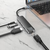 hoco. Konverter USB HUB type C to USB3.0/USB2.0/HDMI/RJ45/PD - HB23 Easy view | Eponuda.ba
