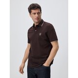 Reserved Regular fit polo-majica - tamnosmeđe | shoptok.hr