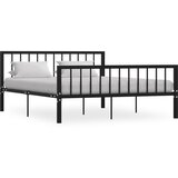 Maison Chic Posteljni okvir - Dvoposteljna postelja - Zakonska postelja črn kovinski 160x200 cm-J4944, (21767784) | Shoptok.si