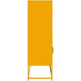 vidaXL Highboard Gorčično rumena 68x39x123 cm Jeklo | Shoptok.si
