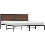 vidaXL Metalni okvir kreveta bez madraca smeđa boja hrasta 183x213 cm | shoptok.hr