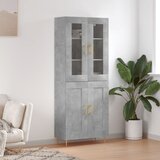 vidaXL Visoka komoda siva betona 69 5x34x180 cm od konstruiranog drva Cijene