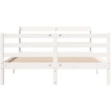  Okvir za krevet s uzglavljem bijeli 150 x 200 cm borovina | shoptok.hr