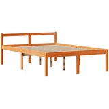  Okvir kreveta s uzglavljem voštano smeđi 120x190 cm od borovine | shoptok.hr