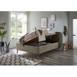 Meise Möbel Tamno zeleni tapecirani bračni krevet s prostorom za odlaganje s podnicom 140x200 cm Riva – | shoptok.hr