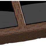  Vrtni stol sa staklenim vrhom smeđi 200 x 150 x 75 cm od ratana | Eponuda.ba