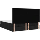  Okvir kreveta s madracima crni 160x200cm od tkanine | shoptok.hr