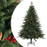  Umjetno božićno drvce s nogom 150 cm PVC i metal Zelena - Zelena 150 cm bez LED svjetala | shoptok.hr