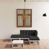  Sedežna garnitura 5-delna z blazinami trdna borovina | Shoptok.si