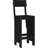 vidaXL barski stolci 2 kom crni 40 x 48 5 x 115 5 cm masivna borovina | shoptok.hr