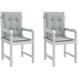 vidaXL Jastuci za stolice 2 kom svjetlosivi 100x50x4 cm tkanina