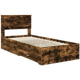  Krevetna konstrukcija Dimljeni hrast 90 x 200 cm | shoptok.hr