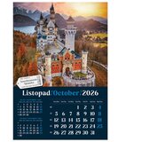  KALENDAR "PUTUJEM EUROPOM 2026" 13 LISTOVA, SPIRALA | Shoptok.si