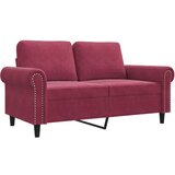 Maison Chic Dvosed kavč - Sofa - Kanape vinsko rdeč 120 cm žamet, (21727013) Cene