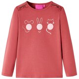  Dječja majica s dugim rukavima tamnoružičasta 116 | Eponuda.com