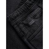 Ombre Men's shorts with elastic waistband and wash effect - black | ePonuda.com