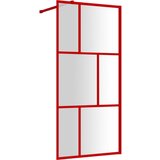  The Living Store Stena za tuš s prozornim ESG steklom rdeča 80x195 cm - Stena Za Tuš, (21487582) | Shoptok.si