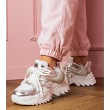 Gemre White sneakers on a chunky sole with rhinestones Albis | Shoptok.si