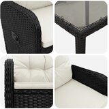 Vanjski set za objedovanje 9 pcs Crna i krem-bijela | shoptok.hr