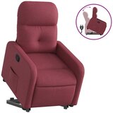  Naslonjač na podizanje od tkanine crvena boja vina | shoptok.hr
