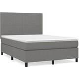 The Living Store Box spring posteljni z vzmetnico temno siv 140x190 cm blago - Box Spring Postelja, (21519984) | Shoptok.si