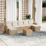  8-dijelni set vrtnih sofa od poliratana s jastucima bež | shoptok.hr