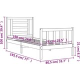  Posteljni okvir z vzglavjem bel 2FT6 trden les | Shoptok.si