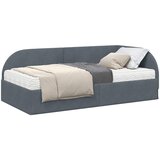 vidaXL Kutni krevetni okvir s madracem s uzglavljem 2 kom. Siva Baršun - Tamno siva 90 x 200 cm | shoptok.hr