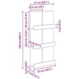  Polica za časopise s policom Umjetnički hrast 51 x 11 x 102 cm | shoptok.hr