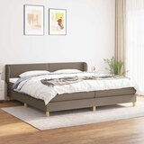  Krevet s oprugama i madracem smeđesivi 200x200 cm od tkanine | shoptok.hr