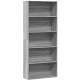 vidaXL Ormar za knjige Sivi Sonoma 80x30x189 cm Konstruirano drvo Cijene