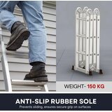 Herzberg HG-5002 aluminijske vi&amp;scaron;enamjenske sklopive ljestve 3,62 m Slike