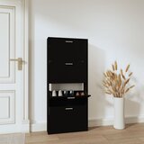 vidaXL Ormarić za cipele crni 59x17x150 cm od konstruiranog drva Cijene