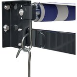 Tenda na uvlačenje plavo-bijela 5 x 3 m od tkanine i aluminija | Eponuda.ba