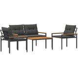 vidaXL Zunanji pohištveni set 4 pcs Temno siva poli ratan, (5000293214) | Shoptok.si