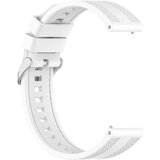 INF Silikonski pašček za uro z šivi v avtomobilu za Xiaomi Watch S4 & Huawei GT5 White, (21624593) | Shoptok.si