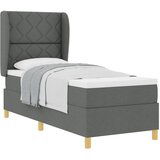 vidaXL Box Spring postelja z vzmetnico temno siva 80x200 cm tkanina | Shoptok.si
