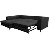 Livetastic KOTNA SEDEŽNA GARNITURA, velur črna | Shoptok.si