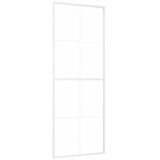  Klizna vrata od stakla ESG i aluminija 76 x 205 cm bijela | shoptok.hr