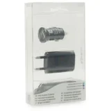 3v1 microusb combo (hišni in avtopolnilec + podatkovni kabel) črn